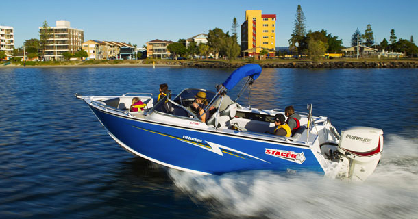 Stacers new 539 look boat on the water