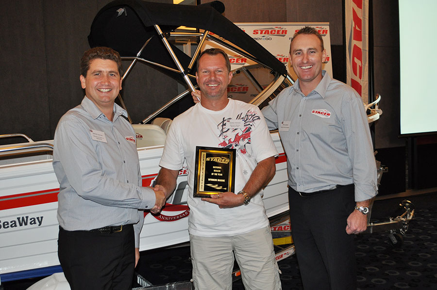 Wynnum being awarded dealer of the year award for 2010-11